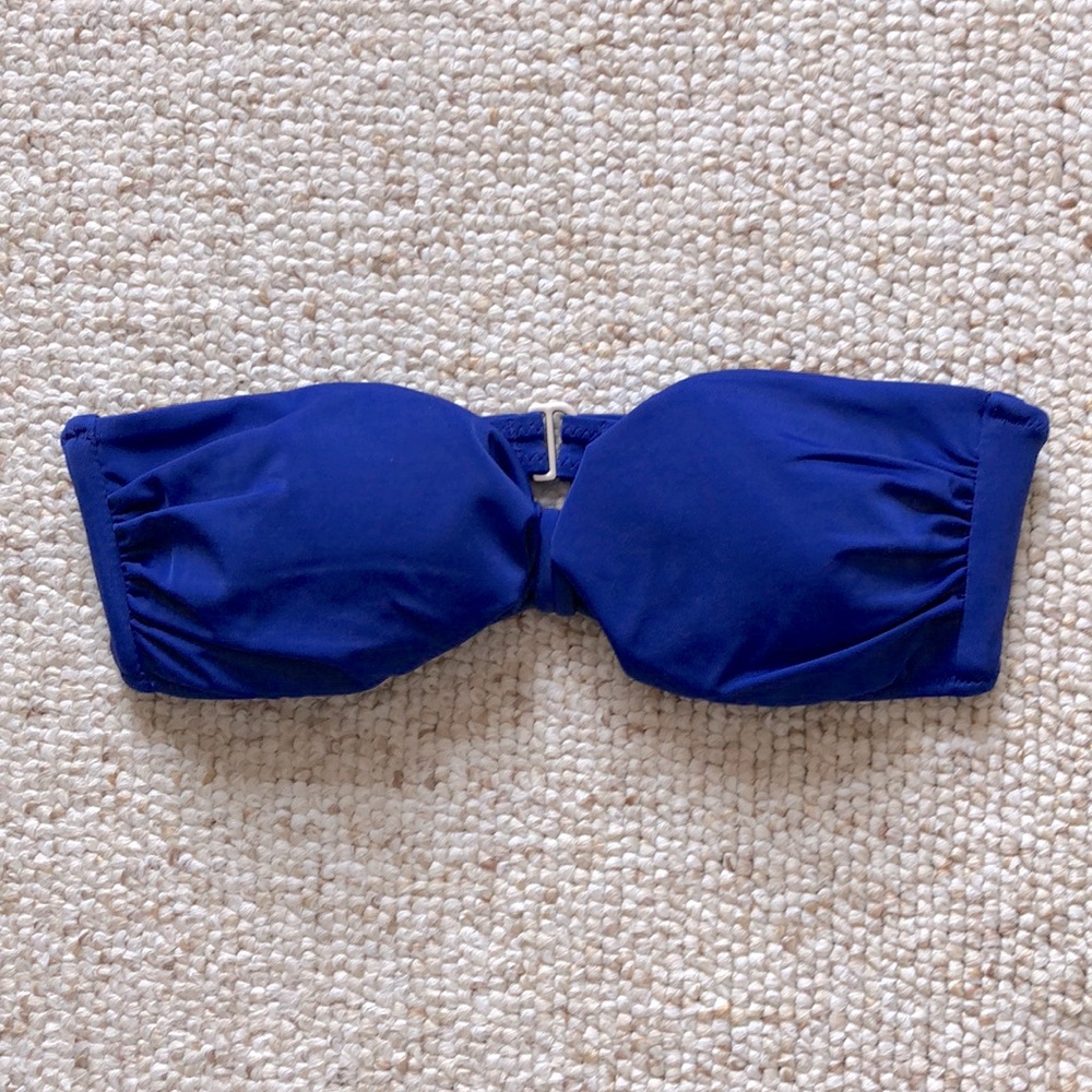 Blue Bikini Bandeau Top